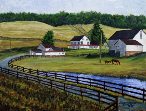 Blue Gate Farm
12" x 16"
oil on canvas
©2010